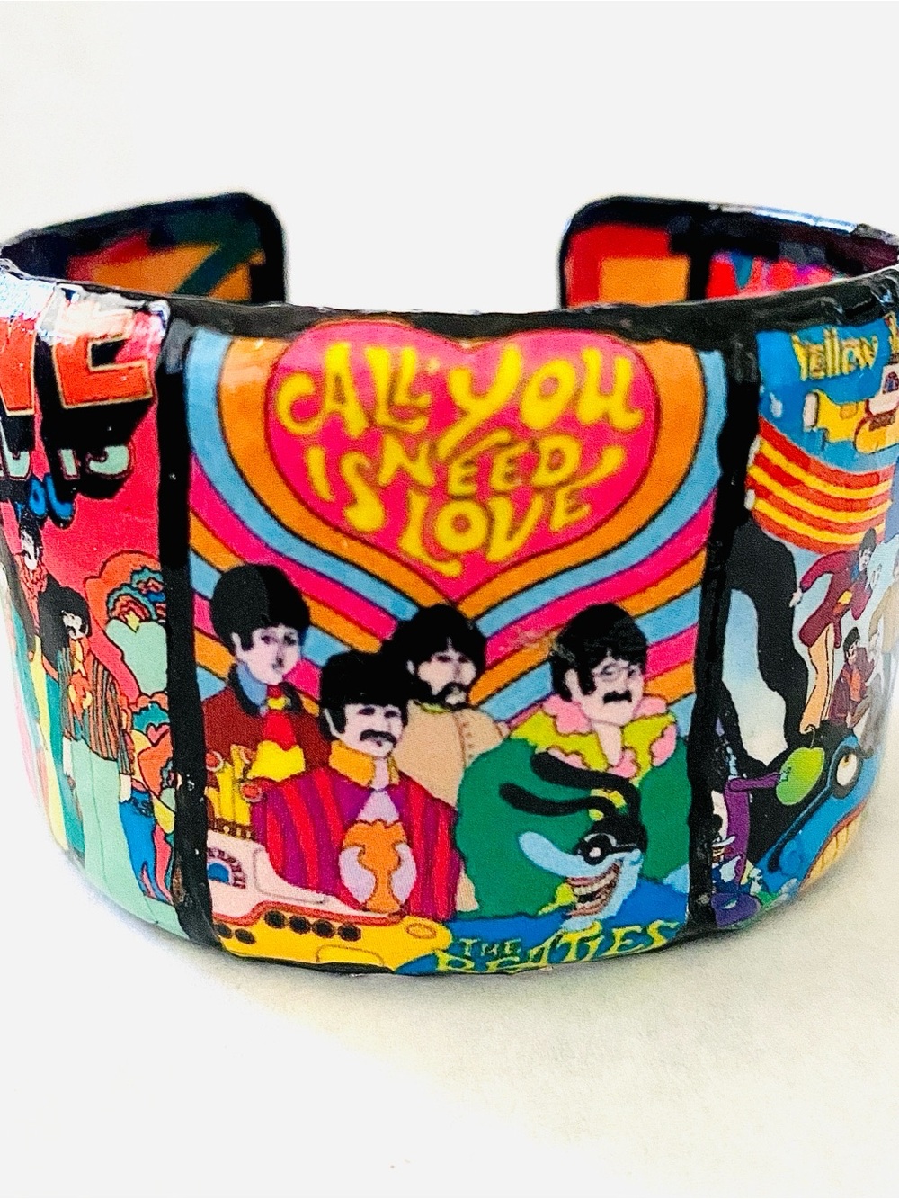 The Beatles Yellow Submarine "All You Need Is Love" Psychedelic Cuff Bracelet